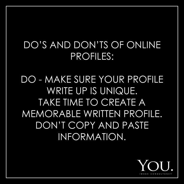 online profile tips